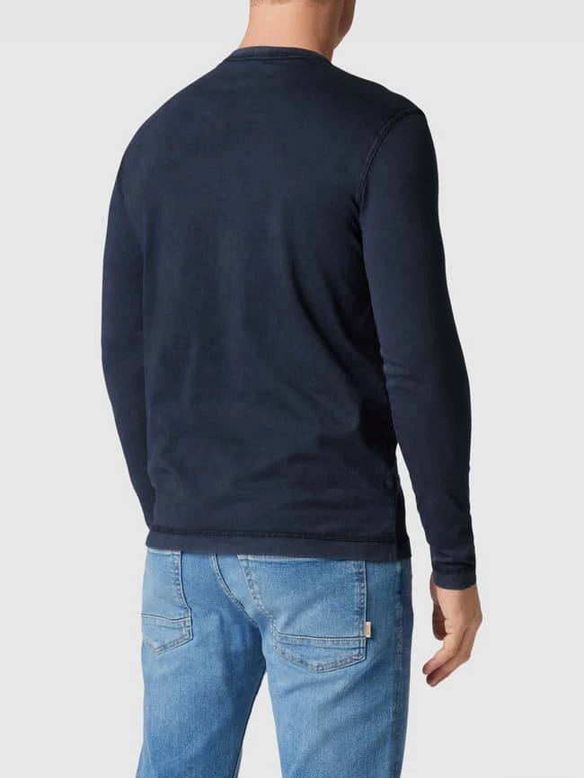 BOSS Orange Longsleeve Mit Label-Print - Marineblau Meliert 7 BOSS Orange Longsleeve Mit Label-Print - Marineblau Meliert – Bild 5
