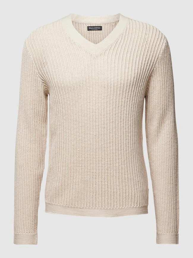 Marc O'Polo Strickpullover Aus Bio-Baumwoll-Mix Mit Leinen-Anteil - Offwhite 4 Marc O'Polo Strickpullover Aus Bio-Baumwoll-Mix Mit Leinen-Anteil - Offwhite – Bild 2