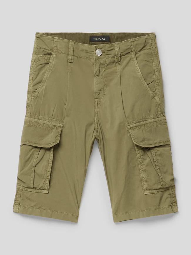 Replay Cargoshorts Mit Seitlichen Eingrifftaschen - Khaki 3 Replay Cargoshorts Mit Seitlichen Eingrifftaschen - Khaki