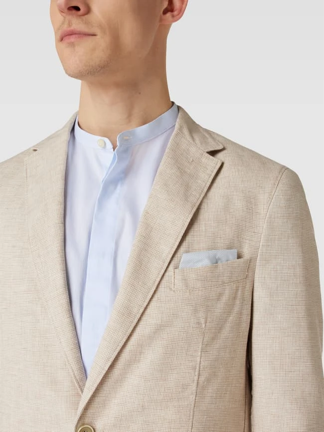 Christian Berg Men 2-Knopf-Sakko Mit Strukturmuster - Beige 5 Christian Berg Men 2-Knopf-Sakko Mit Strukturmuster - Beige – Bild 3