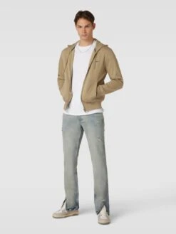 Lacoste Sweatjacke Mit Label-Detail - Beige