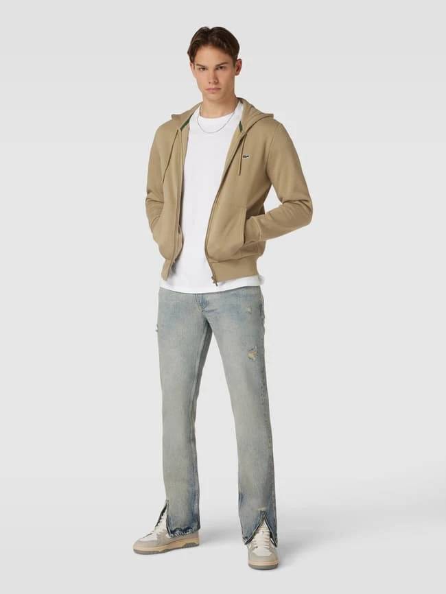 Lacoste Sweatjacke Mit Label-Detail - Beige 3 Lacoste Sweatjacke Mit Label-Detail - Beige