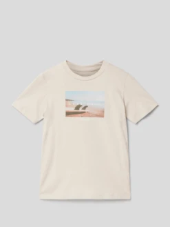 Jack & Jones T-Shirt Mit Motiv-Print Modell 'COPENHAGEN' - Ecru