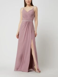 Luxuar Abendkleid Mit Ziersteinen - Rosa