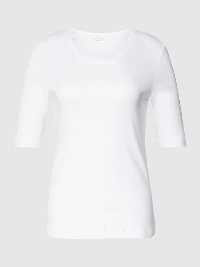 Christian Berg Woman T-Shirt Mit Geripptem Rundhalsausschnitt - Weiß 4 Christian Berg Woman T-Shirt Mit Geripptem Rundhalsausschnitt - Weiß – Bild 2