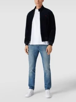 BOSS Orange Regular Fit Jeans Mit Label-Details Modell 'Maine' - Hellblau