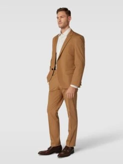 HUGO 2-Knopf-Sakko Mit Label-Detail Modell 'Henry' - Hellbraun