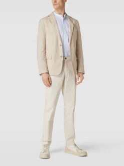 Christian Berg Men 2-Knopf-Sakko Mit Strukturmuster - Beige