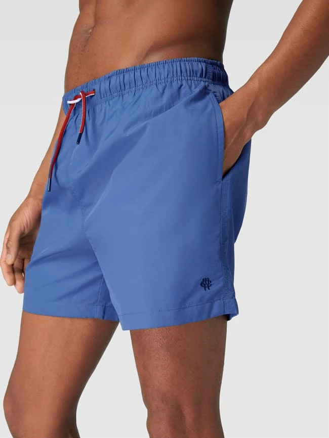 MCNEAL Badehose Mit Label-Stitching Modell 'Gregory' - Rauchblau 5 MCNEAL Badehose Mit Label-Stitching Modell 'Gregory' - Rauchblau – Bild 3