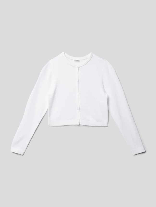 S.Oliver RED LABEL Strickjacke Mit Rundhalsausschnitt - Weiß 3 S.Oliver RED LABEL Strickjacke Mit Rundhalsausschnitt - Weiß