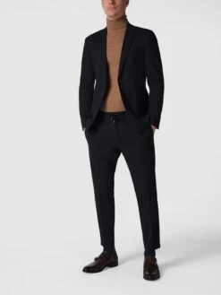 Strellson Slim Fit 2-Knopf-Sakko Aus Jersey Modell 'Arndt' - Dunkelblau