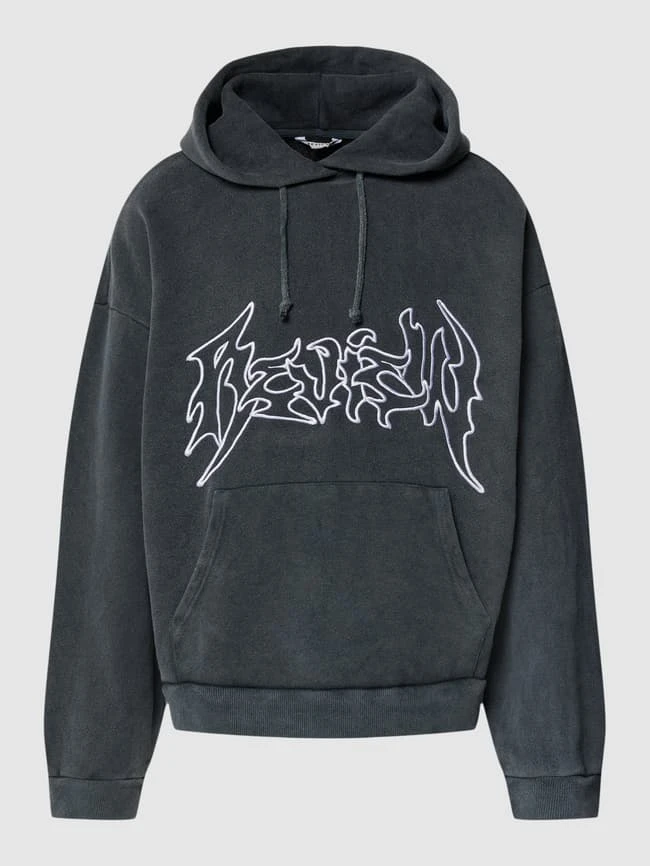 REVIEW Hoodie Mit Label-Stitching - Schwarz 4 REVIEW Hoodie Mit Label-Stitching - Schwarz – Bild 2