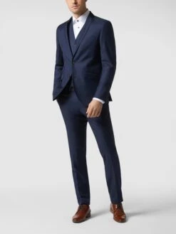 CG - Club Of Gents Slim Fit 2-Knopf-Sakko Aus Schurwolle - 'Savile Row' - Blau