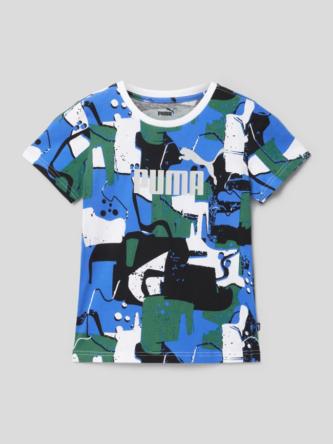 Puma T-Shirt Mit Allover-Muster Modell 'STREET' - Weiß 3 Puma T-Shirt Mit Allover-Muster Modell 'STREET' - Weiß