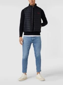 HUGO Steppweste Mit Stehkragen - Marineblau