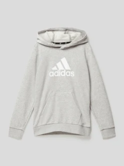 ADIDAS SPORTSWEAR Hoodie Mit Label-Print - Mittelgrau Meliert