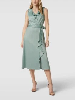 Adrianna Papell Cocktailkleid Mit Volants - Mint