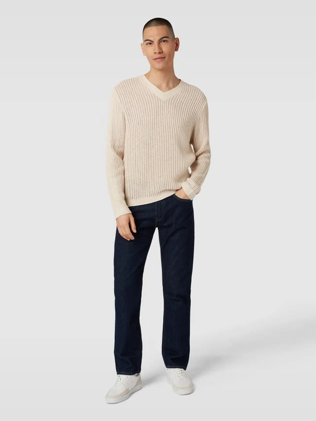 Marc O'Polo Strickpullover Aus Bio-Baumwoll-Mix Mit Leinen-Anteil - Offwhite 3 Marc O'Polo Strickpullover Aus Bio-Baumwoll-Mix Mit Leinen-Anteil - Offwhite