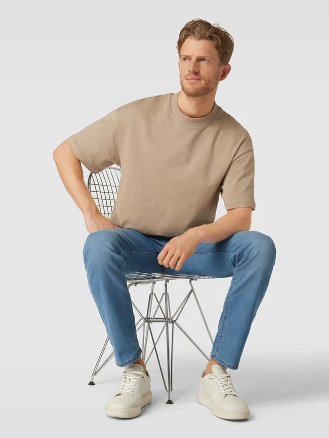 Pierre Cardin Tapered Fit Jeans Aus Baumwolle Mit Label-Patch Modell 'Lyon' - Hellblau 3 Pierre Cardin Tapered Fit Jeans Aus Baumwolle Mit Label-Patch Modell 'Lyon' - Hellblau