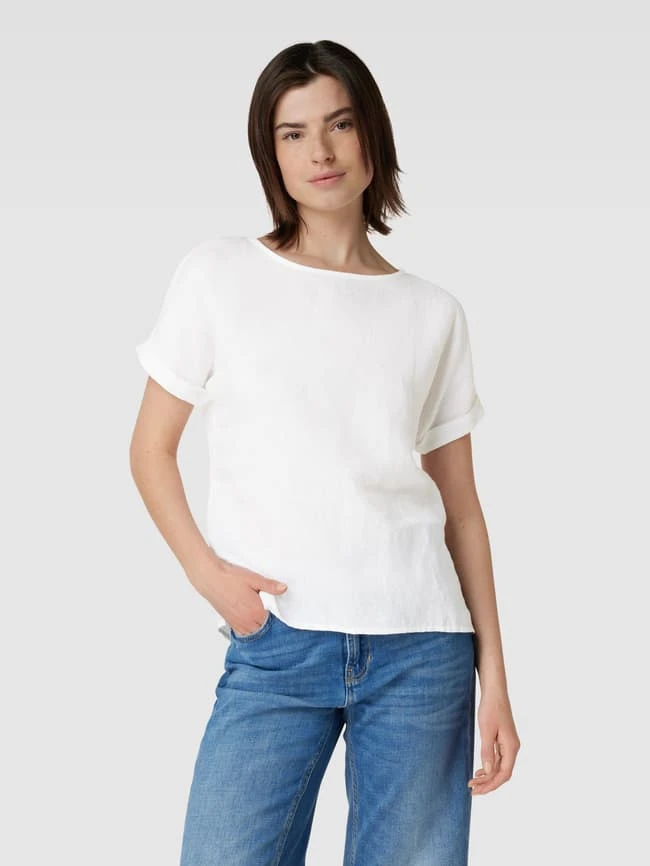 Christian Berg Woman Leinenbluse Mit U-Boot-Ausschnitt - Weiß 6 Christian Berg Woman Leinenbluse Mit U-Boot-Ausschnitt - Weiß – Bild 4