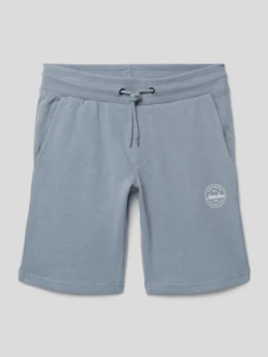 Jack & Jones Sweatshorts Aus Reiner Baumwolle Mit Label-Print Modell 'SHARK' - Stein