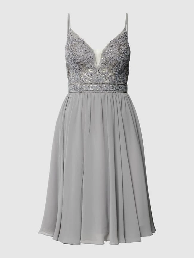 Luxuar Cocktailkleid Mit Zierbesatz - Silber 4 Luxuar Cocktailkleid Mit Zierbesatz - Silber – Bild 2