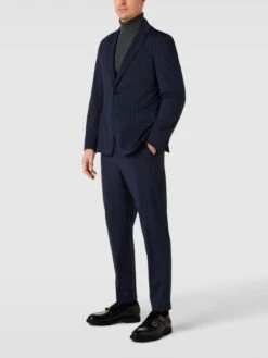 BOSS 2-Knopf-Sakko Mit Kissing Buttons Modell 'Hanry' - Marineblau