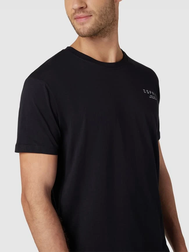 Esprit T-Shirt In Unifarbenem Design Mit Label-Print - Schwarz 5 Esprit T-Shirt In Unifarbenem Design Mit Label-Print - Schwarz – Bild 3