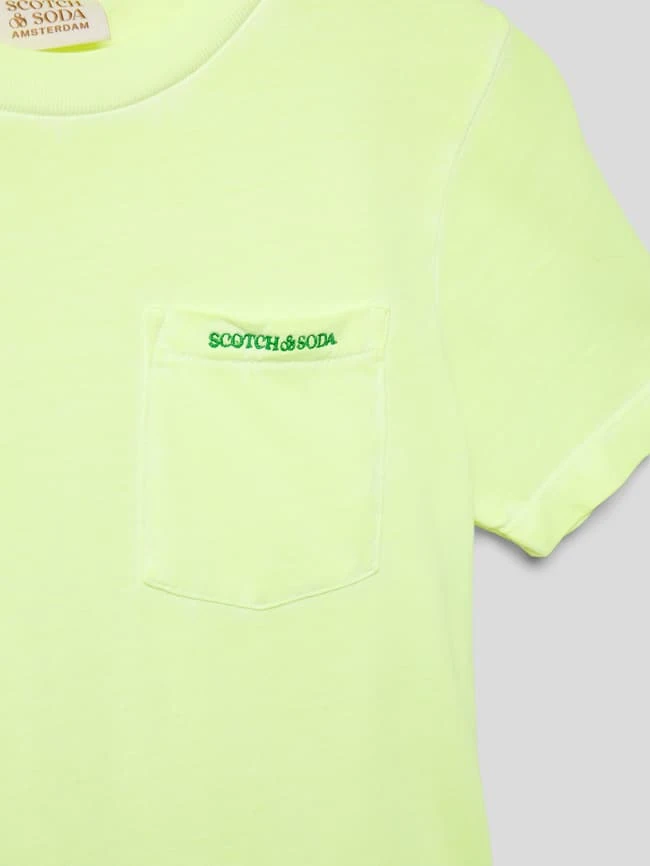 Scotch & Soda T-Shirt Mit Logo-Stitching - Gelb 4 Scotch & Soda T-Shirt Mit Logo-Stitching - Gelb – Bild 2