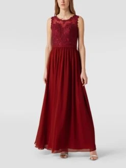 Mascara Abendkleid Mit Pailletten - Bordeaux Rot
