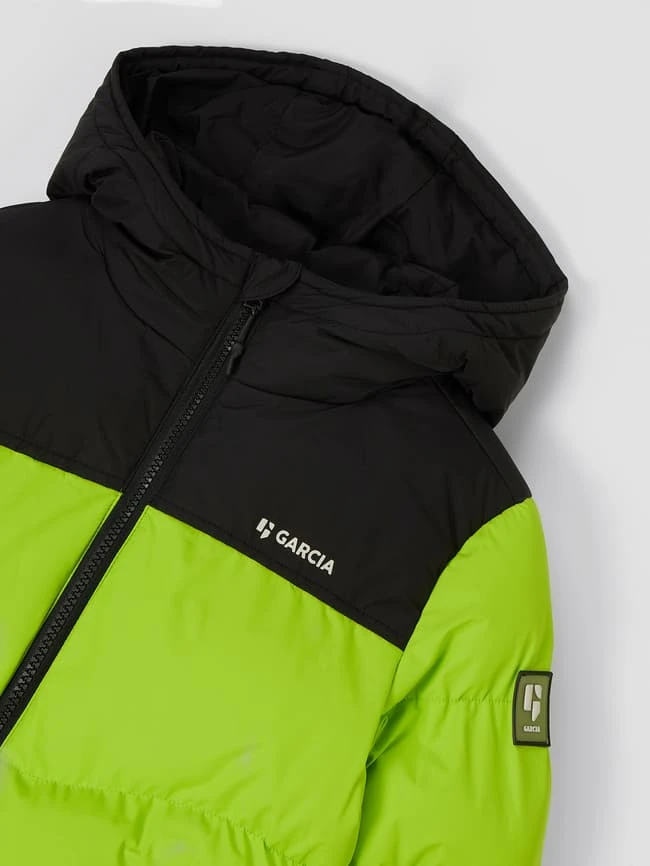 Garcia Steppjacke Mit Kapuze - Neon Grün 4 Garcia Steppjacke Mit Kapuze - Neon Grün – Bild 2