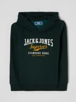 Jack & Jones Hoodie Mit Logo-Print - Dunkelgrün