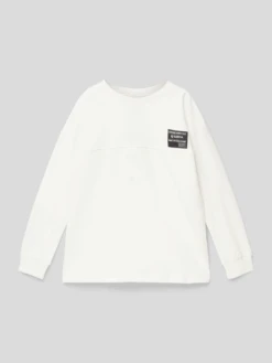 Garcia Sweatshirt Mit Label-Patch - Offwhite