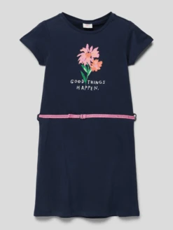 S.Oliver RED LABEL Kleid Mit Motiv-Print - Marineblau