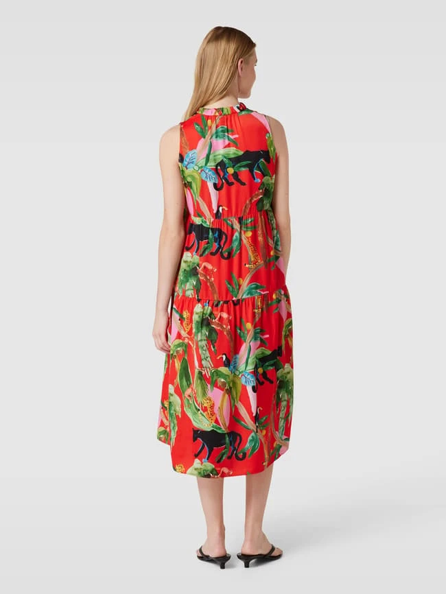 Marc Cain Blusenkleid Mit Allover-Muster - Rot 7 Marc Cain Blusenkleid Mit Allover-Muster - Rot – Bild 5