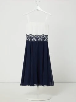 G.O.L. Kleid Aus Chiffon Mit Ornamentaler Spitze - Marineblau