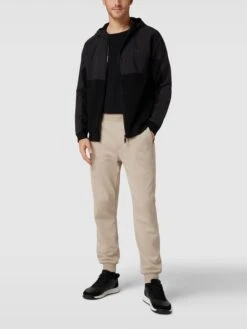 BOSS Green Strickjacke Mit Label-Print Modell 'Marlan' - Schwarz