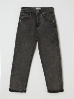 Blue Effect Cropped Balloon Fit Jeans Mit Stretch-Anteil - Schwarz