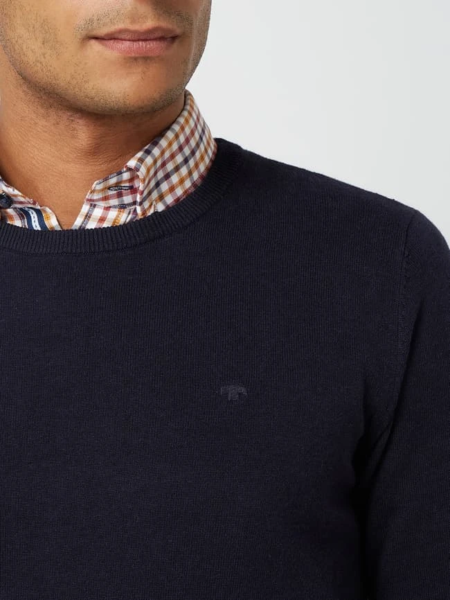 Tom Tailor Pullover Aus Baumwolle Mit Logo-Stickerei - Marineblau 5 Tom Tailor Pullover Aus Baumwolle Mit Logo-Stickerei - Marineblau – Bild 3