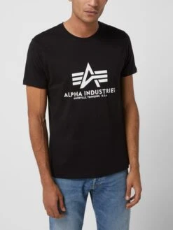Alpha Industries T-Shirt Mit Label-Print Modell 'BASIC' - Schwarz -Beliebt Bekleidungsgeschäft 8p94odaca4skija3758kqc29996jck29adb54d2g910lac249p4kgj1n9h9j6d2k99b4eja4a9356h1k8p3j8p9hchi36oj674o38phk6hi6aohk74pj6pb16thm4c3660q36cg