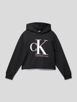 Calvin Klein Jeans Hoodie Mit Label-Print Modell 'REVEAL' - Schwarz