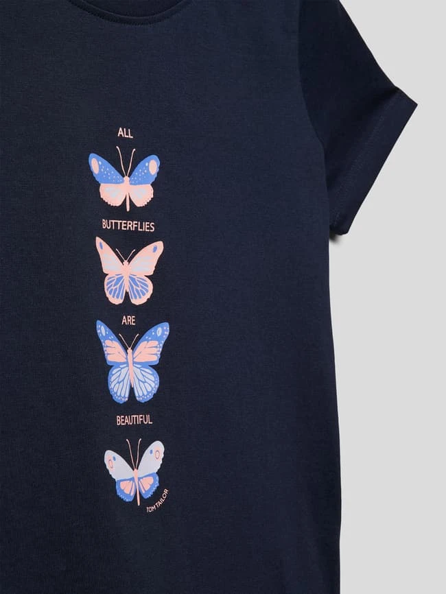 Tom Tailor T-Shirt Mit Motiv-Print - Marineblau 4 Tom Tailor T-Shirt Mit Motiv-Print - Marineblau – Bild 2