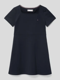 Tommy Hilfiger Kids Kleid Mit Label-Stitching - Marineblau