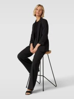 Jake*s Collection Stoffhose Mit Gesäßtasche - Schwarz