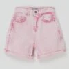 Blue Effect Balloon Fit Jeansshorts Mit Regulierbarer Bundweite - Pink