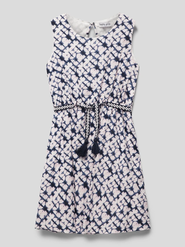 Happy Girls Kleid Mit Allover-Muster - Marineblau 3 Happy Girls Kleid Mit Allover-Muster - Marineblau