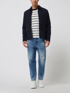 Jake*s Jacke Aus Jersey - Marineblau