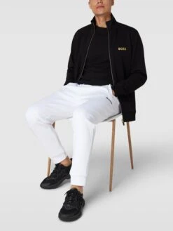 BOSS Green Sweatpants Mit Label-Stitching Modell 'Hadiko' - Weiß