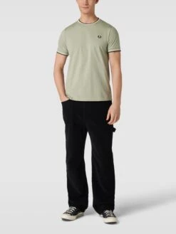 Fred Perry T-Shirt Mit Logo-Stitching - Mint
