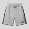 Ellesse Sweatshorts Mit Label-Details Modell 'Vezza' - Mittelgrau Meliert